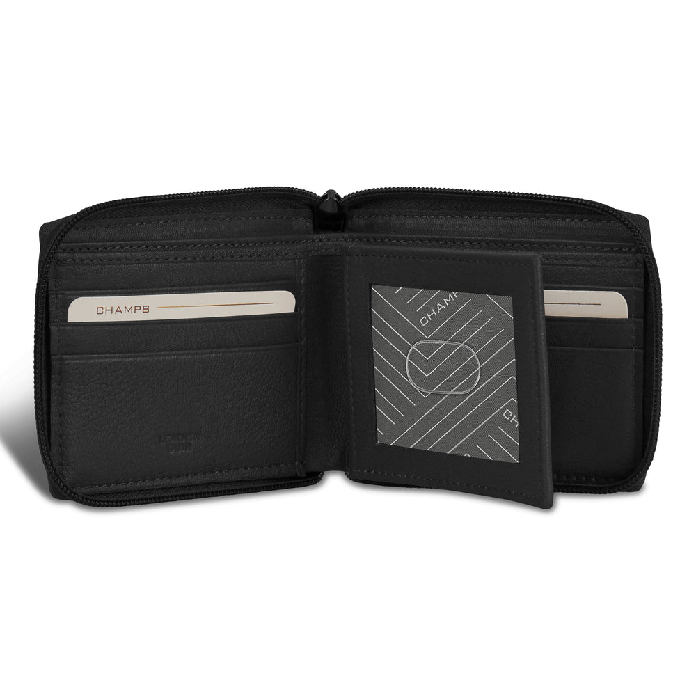 Onyx / Leather Zip Around Wallet EX-STOCK Canada