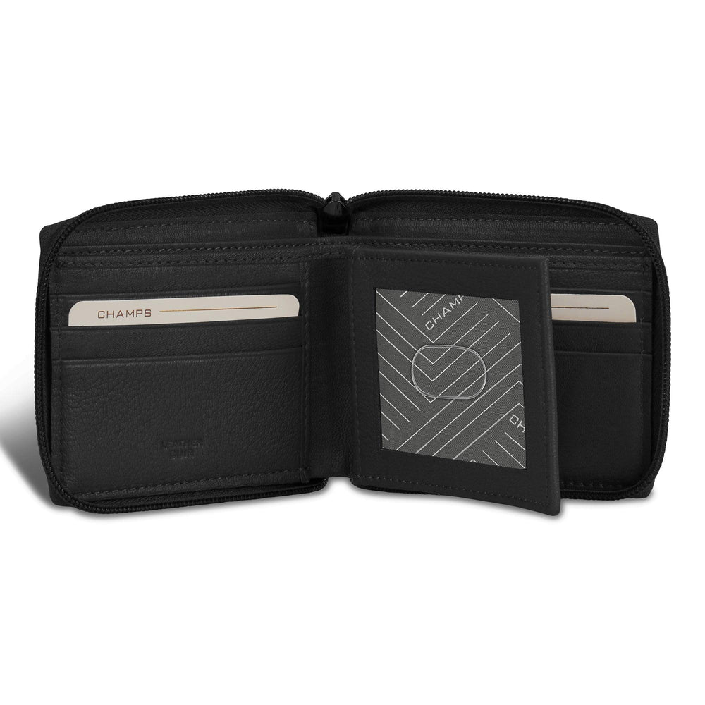 Onyx / Leder Reißverschluss GeldbörseEX-STOCK Canada
