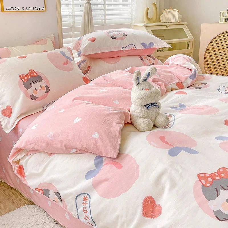 Housse de couette en coton Ensemble de literie trois pièces pour dortoirEX-STOCK Canada