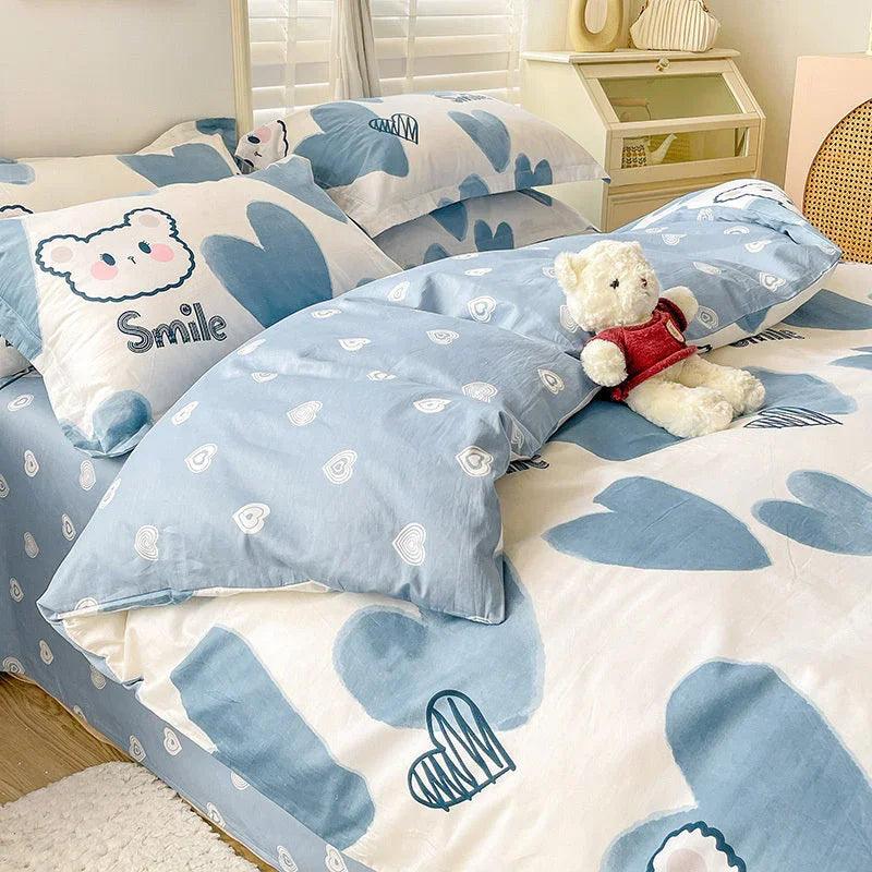 Housse de couette en coton Ensemble de literie trois pièces pour dortoirEX-STOCK Canada