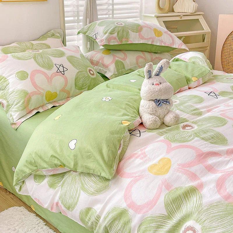 Housse de couette en coton Ensemble de literie trois pièces pour dortoirEX-STOCK Canada