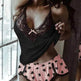Cotton Strap lace pajamas - EX-STOCK Canada
