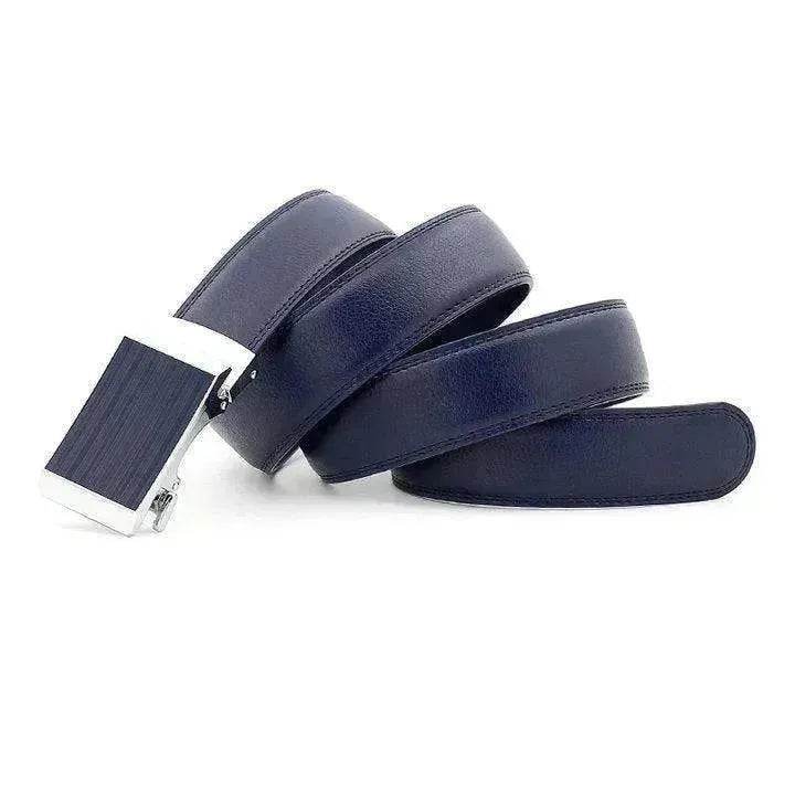 Cowhide Alloy Belt Automatic Buckle Business Casual Belt Men's Pant Belt - EX-STOCK Canada