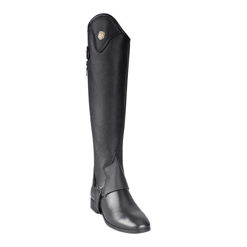 Cowhide Equestrian Chaps High Quality Thick Cowhide Double Zipper Riding Leg Guard Boots EX-STOCK Canada