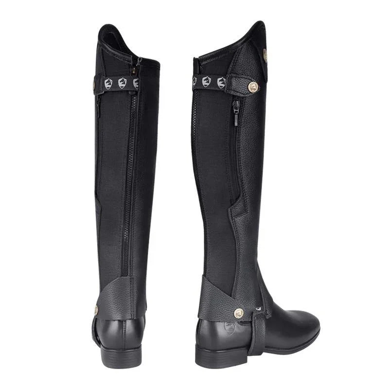 Cowhide Equestrian Chaps High Quality Thick Cowhide Double Zipper Riding Leg Guard Boots EX-STOCK Canada