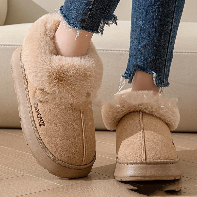 Chaussons en peluche doux et confortables pour femmes, chaussures à plateforme antidérapantes avec doublure en fausse fourrure, semelle silencieuse et ajustement confortable pour une utilisation intérieureEX-STOCK Canada