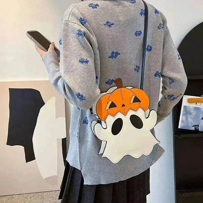 Creative 3D Pumpkin Ghost Shoulder Bag: Cute Women's Purse - EX-STOCK Canada