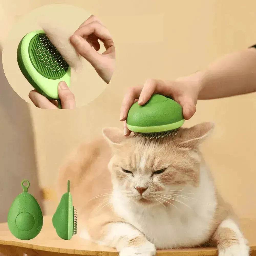 Creative Cat Grooming Comb Portable Massage Brush One-Button Remove Floating Hair Scraper Cats Dogs Pet Self Cleaning Tool Accessories - EX-STOCK Canada