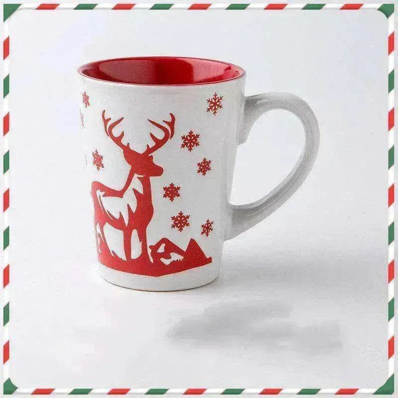 Creative Cute Cartoon Snowman Santa Claus Ceramic Cup Christmas Mug Small Gifts - EX-STOCK Canada