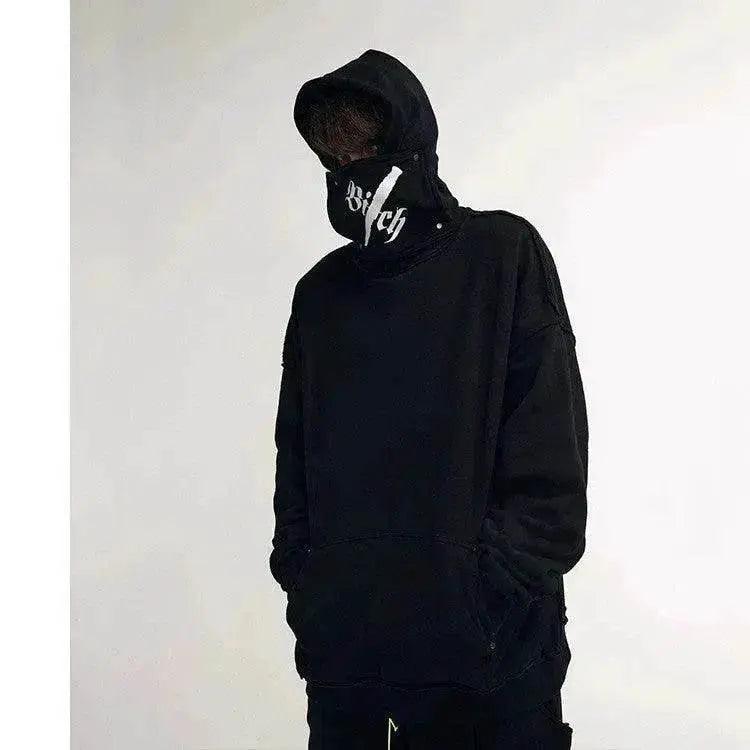 Kreativer abnehmbarer hoher Kragen lockerer Kapuzenpullover für Herren - EX-STOCK Canada