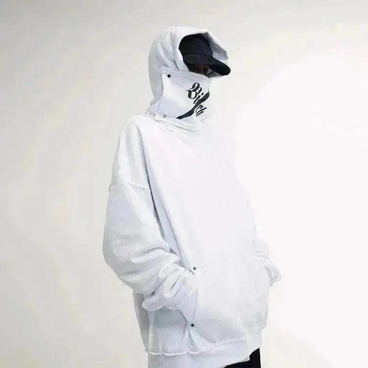 Kreativer abnehmbarer hoher Kragen lockerer Kapuzenpullover für Herren - EX-STOCK Canada