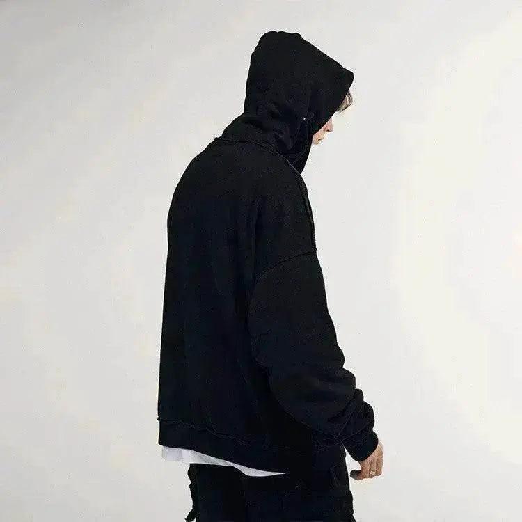 Kreativer abnehmbarer hoher Kragen lockerer Kapuzenpullover für Herren - EX-STOCK Canada