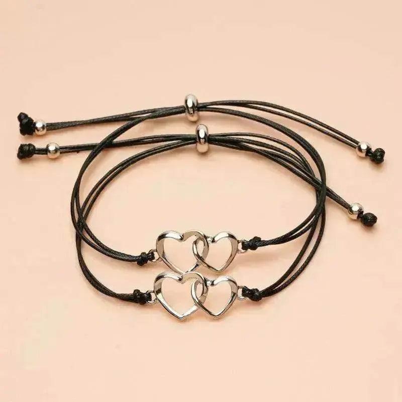 Creative Heart Shaped Wax Thread Braided Bracelet - EX-STOCK Canada