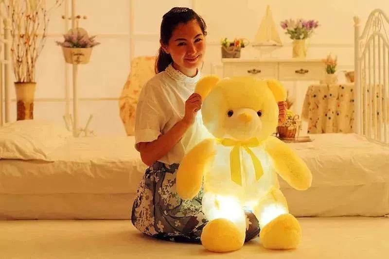 Ours en Peluche LED Lumineux Créatif Jouet en Peluche Coloré Lumineux Cadeau de Noël pour Enfants Coussin - EX-STOCK Canada