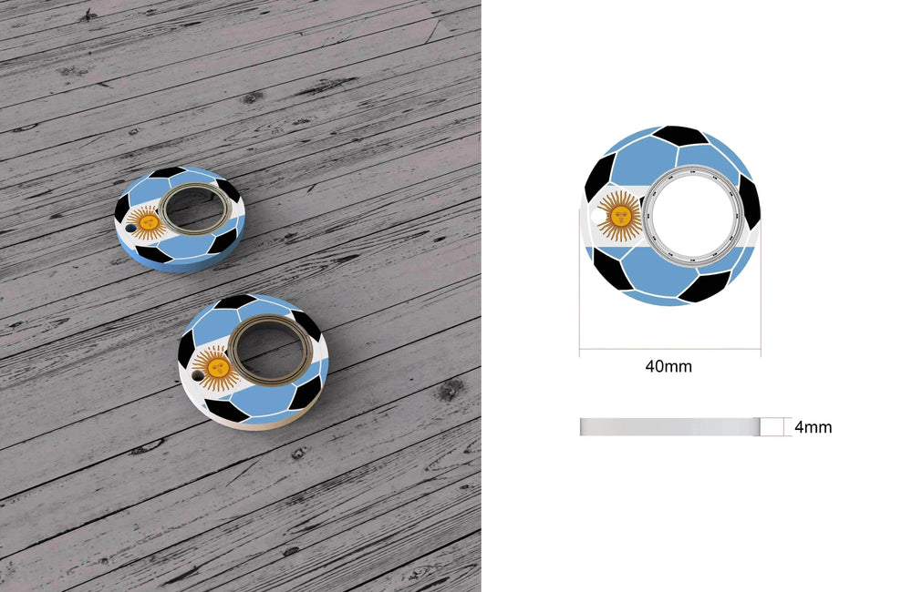 Creative Soccer World Teams Fidget Spinner Anti-Anxiety Relieves Stress Toy Keychain - EX-STOCK Canada