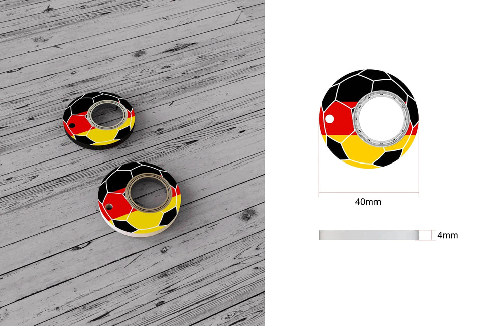 Creative Soccer World Teams Fidget Spinner Anti-Anxiety Relieves Stress Toy Keychain - EX-STOCK Canada