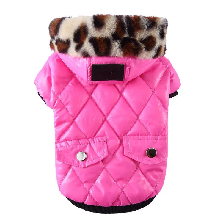 Cross-border pet supplies pet clothes dog clothes autumn and winter fur collar coat pet dog clothing EX-STOCK Canada