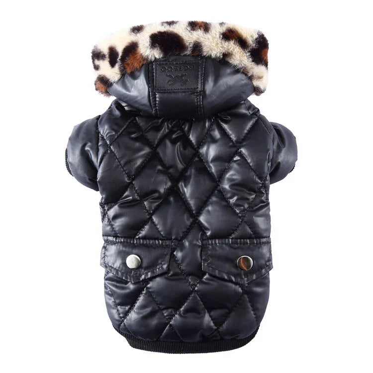 Cross-border pet supplies pet clothes dog clothes autumn and winter fur collar coat pet dog clothing EX-STOCK Canada
