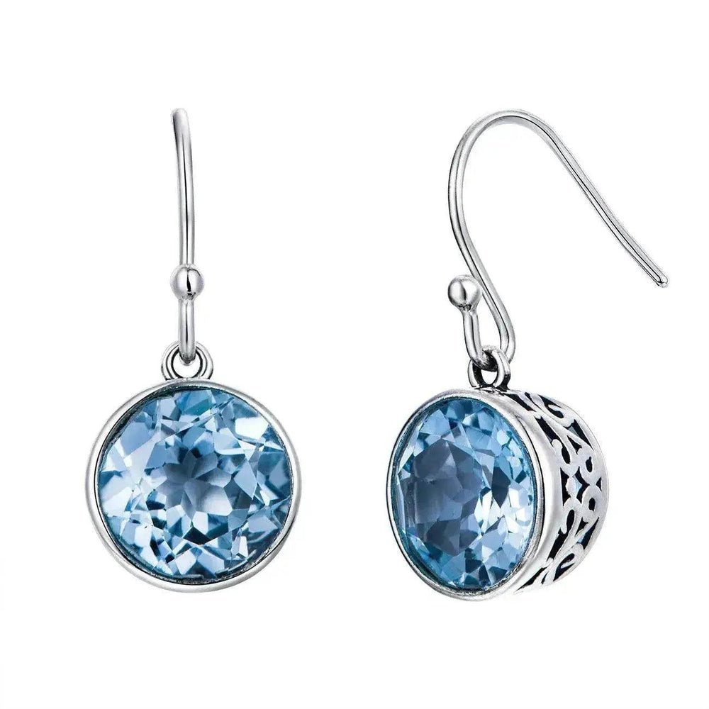 Pendientes Simples de Cristal Cuadrado Azul Marino - EX-STOCK Canada