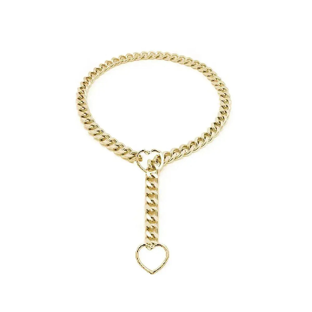 Collar Cubano Ajustable en Forma de Corazón - EX-STOCK Canada