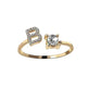 Customizable 26-Letter Ring: Fashionable & Elegant Jewelry - EX-STOCK Canada