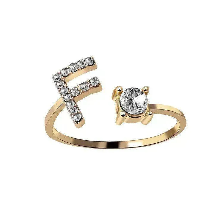 Bague personnalisable à 26 lettres : Bijou à la mode et élégant - EX-STOCK CANADA