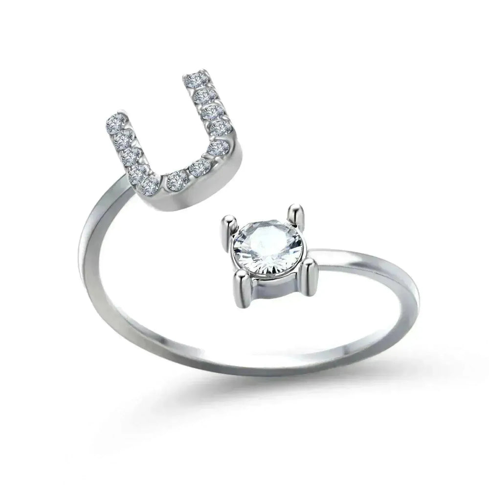 Bague personnalisable à 26 lettres : Bijou à la mode et élégant - EX-STOCK CANADA