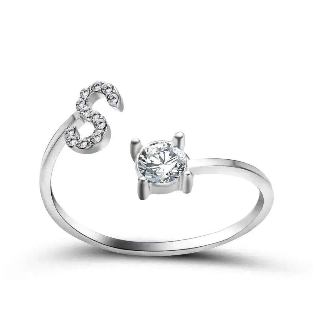 Bague personnalisable à 26 lettres : Bijou à la mode et élégant - EX-STOCK CANADA