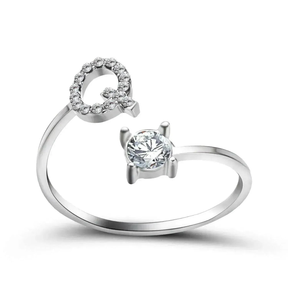 Bague personnalisable à 26 lettres : Bijou à la mode et élégant - EX-STOCK CANADA