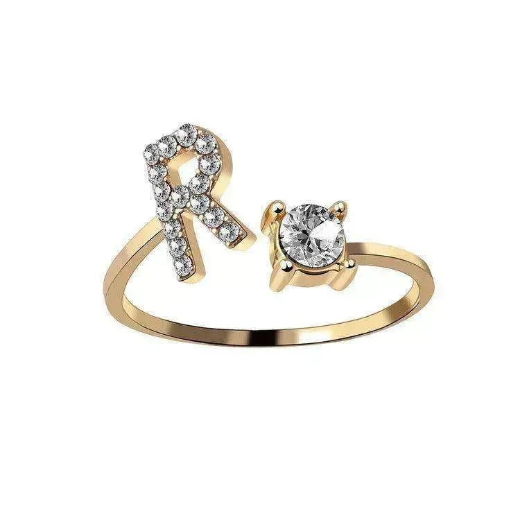 Bague personnalisable à 26 lettres : Bijou à la mode et élégant - EX-STOCK CANADA