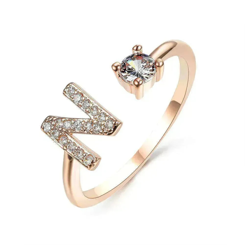 Bague personnalisable à 26 lettres : Bijou à la mode et élégant - EX-STOCK CANADA