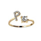 Customizable 26-Letter Ring: Fashionable & Elegant Jewelry - EX-STOCK Canada
