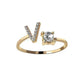 Customizable 26-Letter Ring: Fashionable & Elegant Jewelry - EX-STOCK Canada