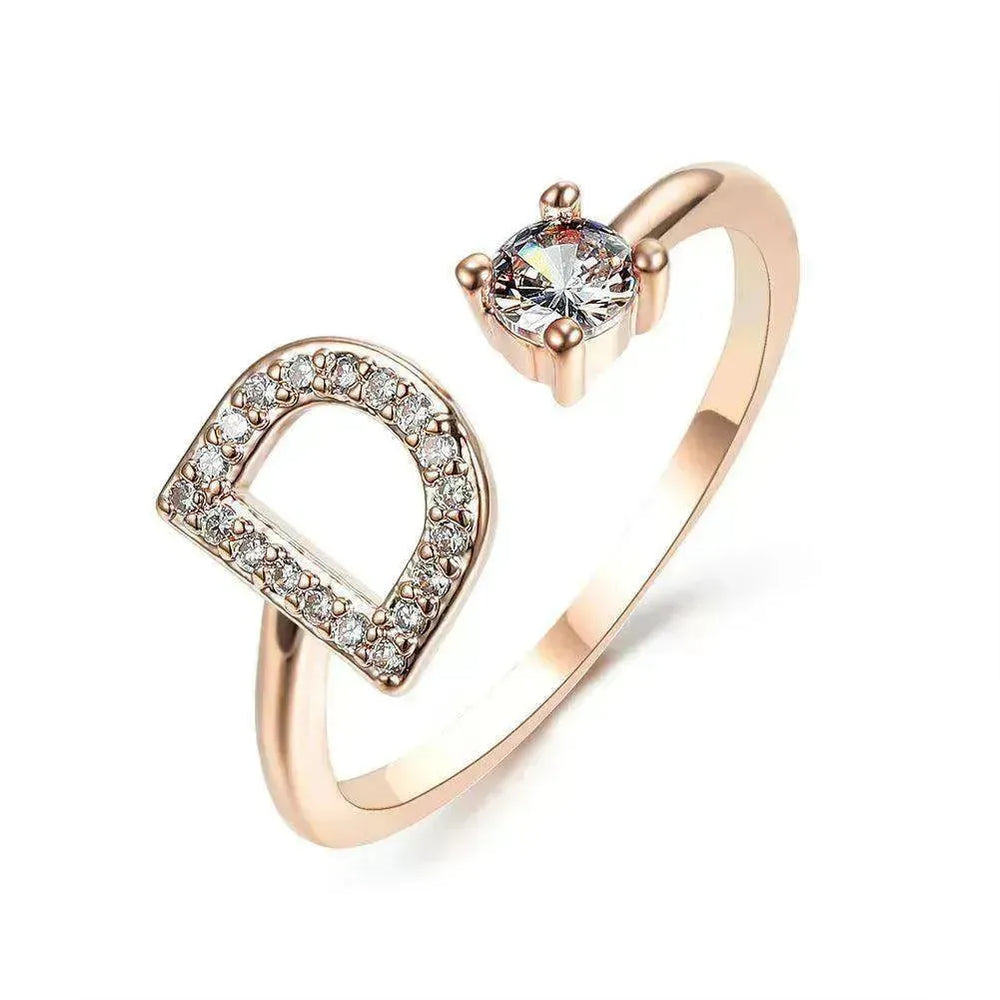 Bague personnalisable à 26 lettres : Bijou à la mode et élégant - EX-STOCK CANADA