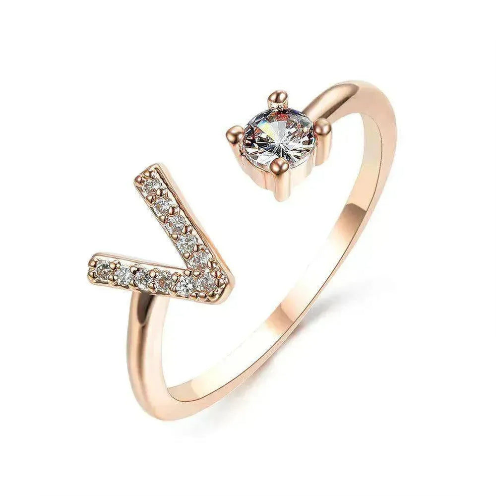 Bague personnalisable à 26 lettres : Bijou à la mode et élégant - EX-STOCK CANADA