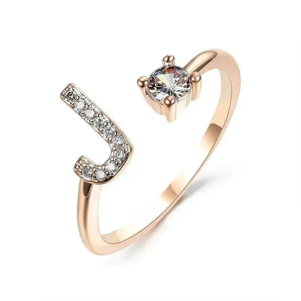 Customizable 26-Letter Ring: Fashionable & Elegant Jewelry - EX-STOCK Canada