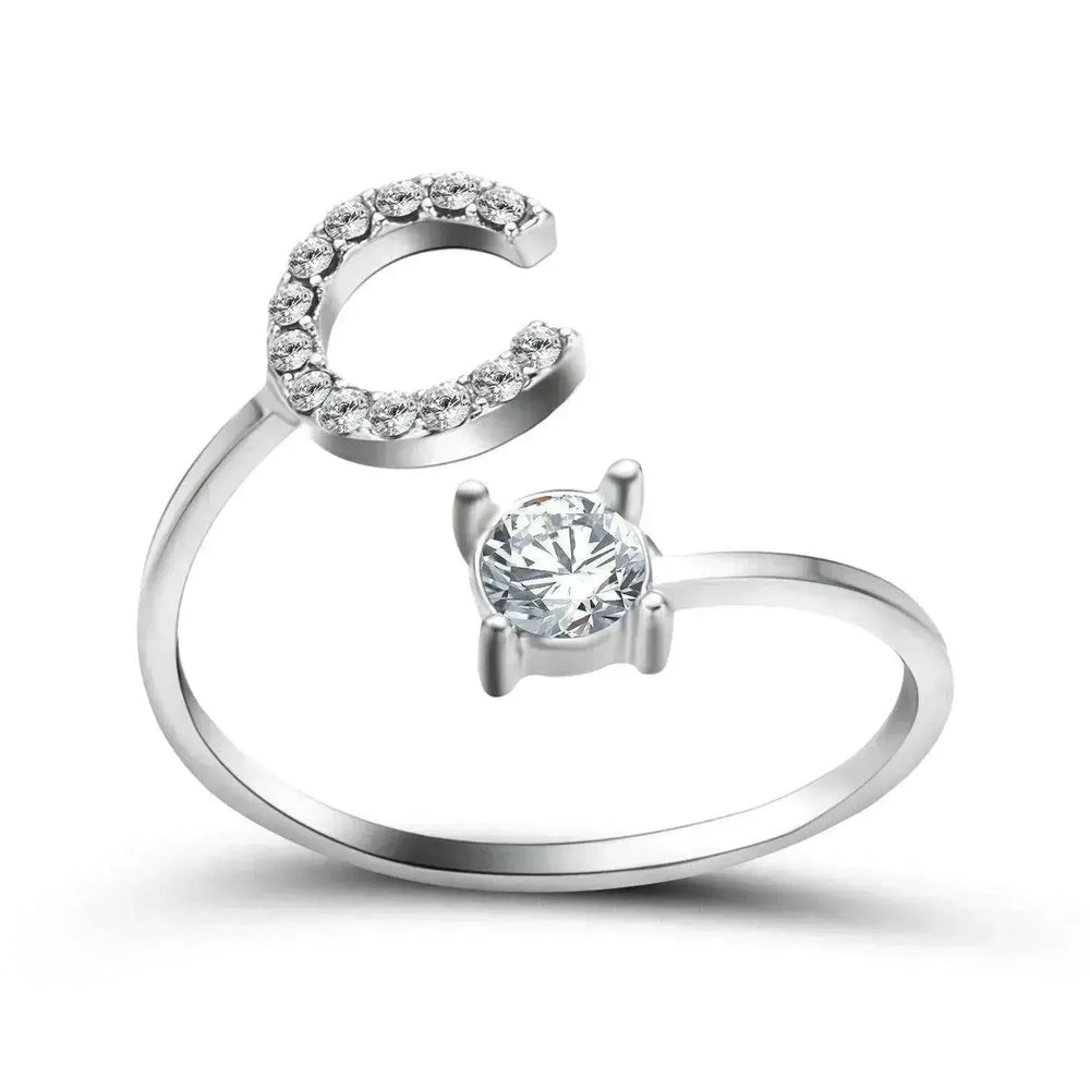 Bague personnalisable à 26 lettres : Bijou à la mode et élégant - EX-STOCK CANADA
