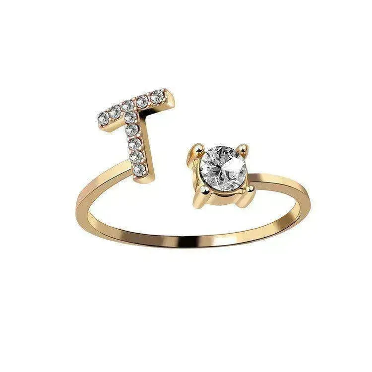 Bague personnalisable à 26 lettres : Bijou à la mode et élégant - EX-STOCK CANADA