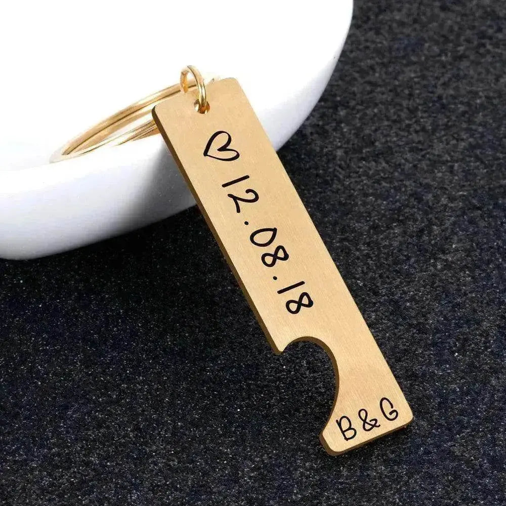 Customized Couples Electroplating Keychain - EX-STOCK Canada