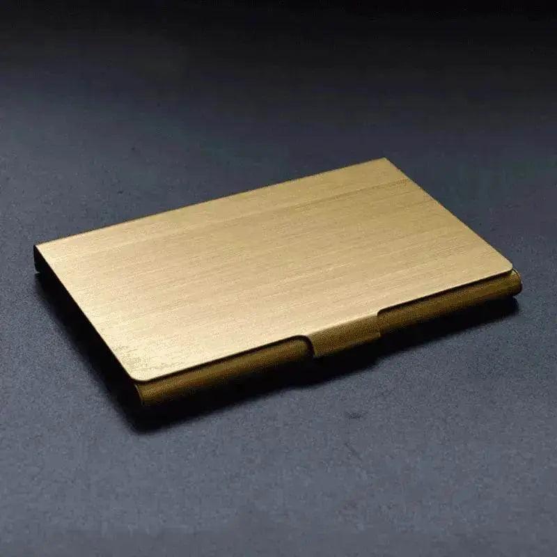 Porte-cartes de visite en métal titanium personnalisé - EX-STOCK Canada