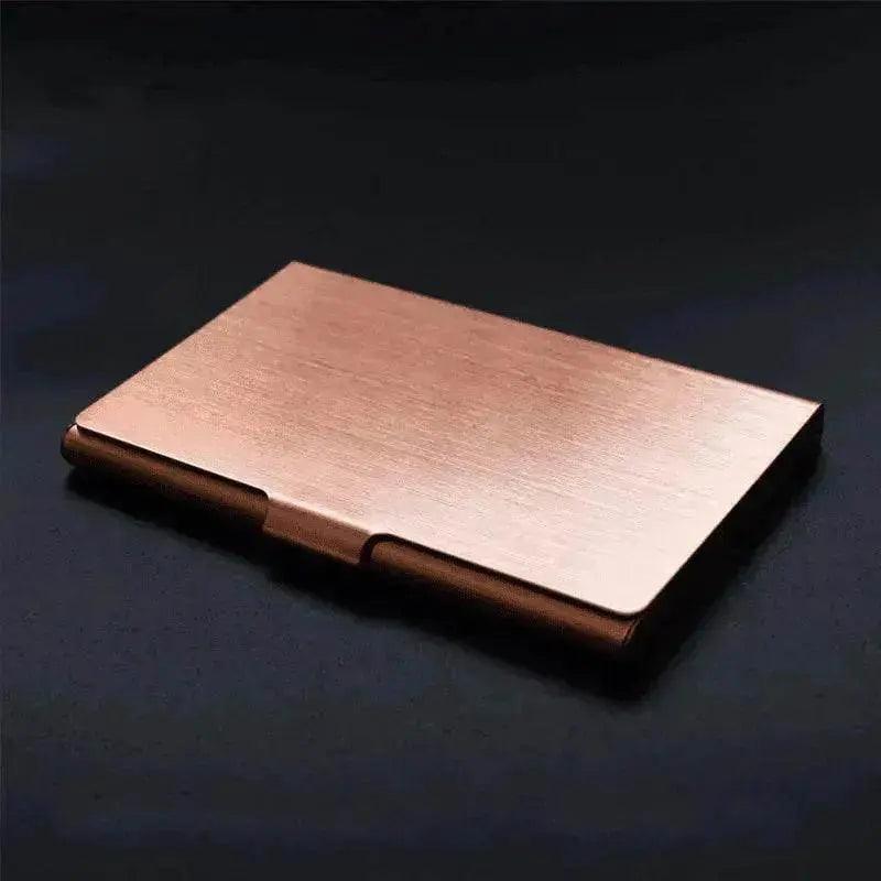 Porte-cartes de visite en métal titanium personnalisé - EX-STOCK Canada