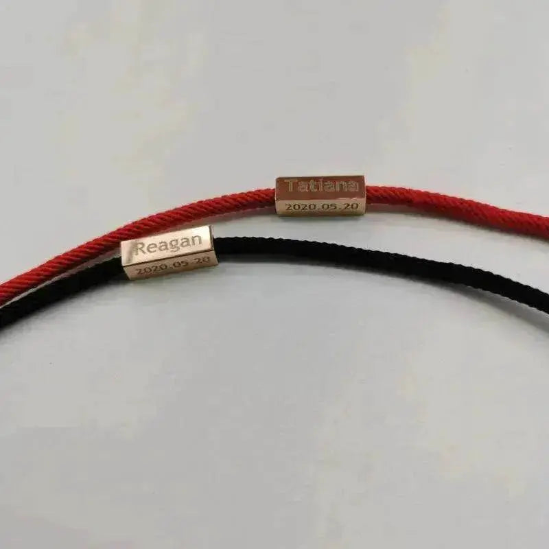 Customized Name Bracelet Eternal Love Magnet Staniless Steel Couples Bracelet - EX-STOCK Canada