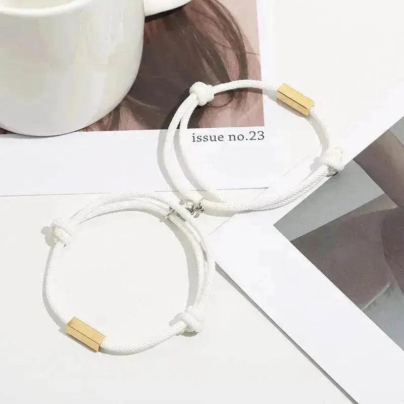 Customized Name Bracelet Eternal Love Magnet Staniless Steel Couples Bracelet - EX-STOCK Canada