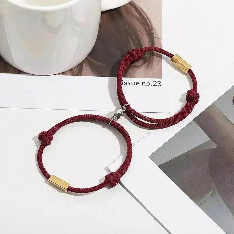Customized Name Bracelet Eternal Love Magnet Staniless Steel Couples Bracelet - EX-STOCK Canada