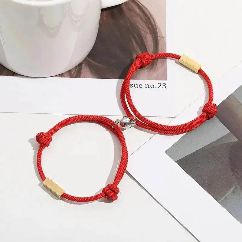 Customized Name Bracelet Eternal Love Magnet Staniless Steel Couples Bracelet - EX-STOCK Canada