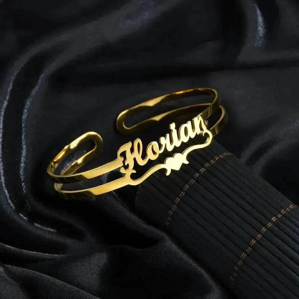 Customized Name Bracelet Personalized Custom Bangles Stainless Steel Jewelry - EX-STOCK Canada