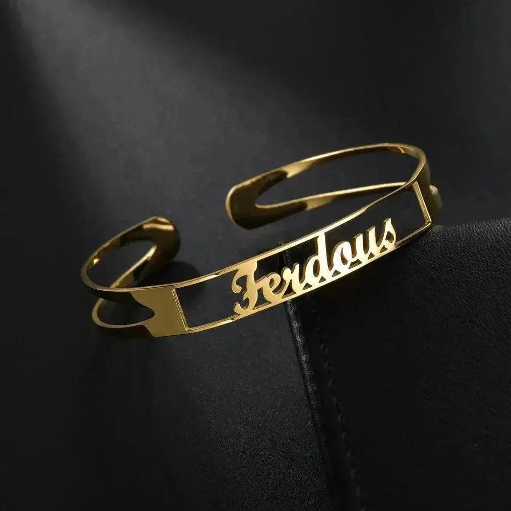 Customized Name Bracelet Personalized Custom Bangles Stainless Steel Jewelry - EX-STOCK Canada