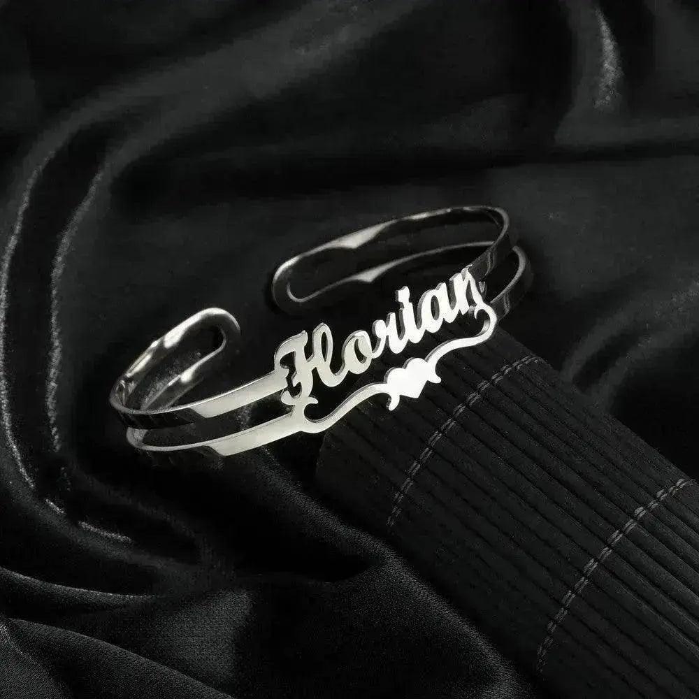 Customized Name Bracelet Personalized Custom Bangles Stainless Steel Jewelry - EX-STOCK Canada
