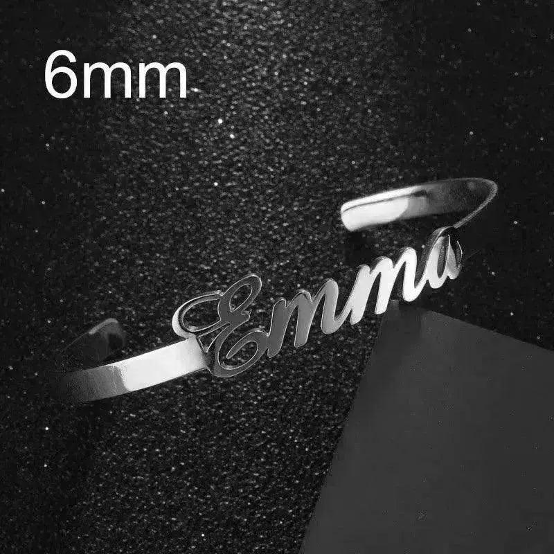 Customized Name Bracelet Personalized Custom Bangles Stainless Steel Jewelry - EX-STOCK Canada