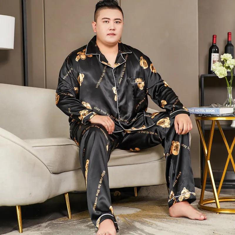 Pyjamas pour hommes grands en fleurs coupées Extra soie glacée - EX-STOCK Canada